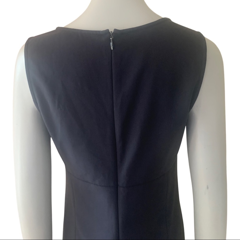 THEORY Kale B V-Neck Sheath Dress Wool Blend Midi Navy Blue Style 7011610R - Picture 8 of 16